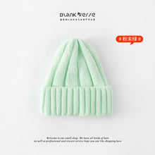 Load image into Gallery viewer, Warm Winter Knit Beanie Hats 2021 Korean Autumn and Winter  Light Board Strip Women Unisex
