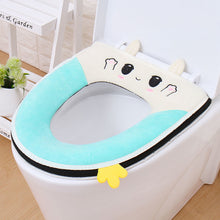 Load image into Gallery viewer, 3pcs Toilet Mat Household Four Seasons Cushion Zipper Toilet Cushion Toilet Seat Cover
