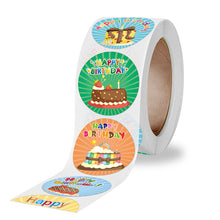 Load image into Gallery viewer, 3x500pcs Xmas Christmas Stickers Roll Label 1 Inch New Happy Birthday Envelope Gift
