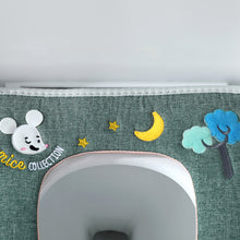 Load image into Gallery viewer, 3pcs Toilet Seat Cover Pads Universal Household Four Seasons    U-Shaped Dehaired Angora Thicker Cotton and Linen Embroidery Zipper
