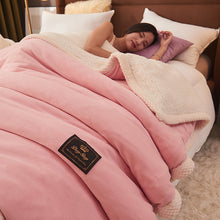 Load image into Gallery viewer, Milk Fiber Quilt Cover Berber Fleece Blanket Multi-Functional Blanket Quilt Cover Dual-Use Winter Warm

