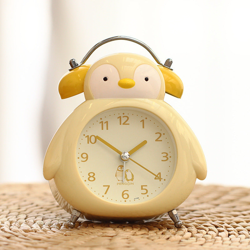 Smart Multi-Function Alarm Clock Student Luminous Penguin Cartoon Bell Alarm Clock