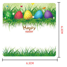 Load image into Gallery viewer, 2xXmas Christmas  Stickers Roll Label 200pcs Square Green Grass Colorful Egg Happy Easter Day Gift Decoration
