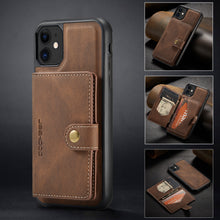 Load image into Gallery viewer, Removable Card Holder Wireless Charging Leather Phone Case for iPhone 13 Mini/Pro/Pro Max
