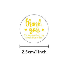 Load image into Gallery viewer, 2x500pcs Christmas Xmas White Background Gilding Hand Made Thank You Envelope Gift Packaging Decorative Stickers tape
