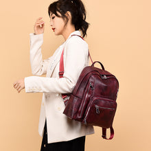 Load image into Gallery viewer, Backpack Korean Style Simple Trendy   Bag Soft Leather Casual Fashion Travel Large Capacity Schoolbag
