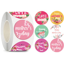 Load image into Gallery viewer, 2x500pcs Christmas Xmas Mother&#39;s Day Gift Flower HAPPY MOTHER&#39;S Day Sitcker Sticker Label tape

