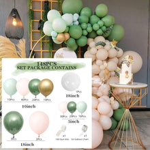 Lade das Bild in den Galerie-Viewer, 152PCs Vintage Olive Green Balloon Set Birthday Party Wedding Decoration
