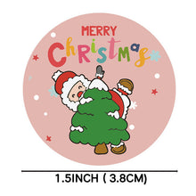 Load image into Gallery viewer, 2x500pcs Christmas Xmas Package 8 Design Santa Merry Christmas Christmas Stickers Gift Tags tape
