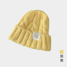 Lade das Bild in den Galerie-Viewer, Warm Winter Knit Beanie Hats Pure Color Japanese Wool Women Korean Style Ear Protection Unisex
