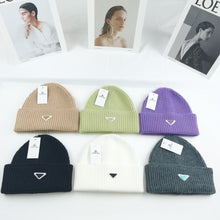 Load image into Gallery viewer, Warm Winter Knit Beanie Hats Autumn and Winter Hat Inverted Triangle Fashion Brand Casual Ear Protection Unisex
