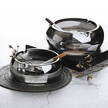 Load image into Gallery viewer, Ashtray Glass  Three Slot  Living Room Decoration  Prevent Fly Ash Ashtray
