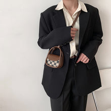 Load image into Gallery viewer, Women Ladies Handbag Ins Mini Chessboard Grid Houndstooth Lipstick Headset Portable Crossbody
