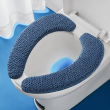 Load image into Gallery viewer, 3pcs Toilet Seat Cover Pads Winter   Adhesive Universal Waterproof  Pad Washer Puff Velvet Two-Piece Stickers

