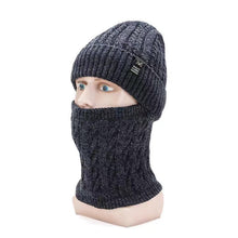 Load image into Gallery viewer, Warm Winter Knit Beanie Hats Cycling Cover Chenille Fleece-Lined Thickened Wool Scarf Unisex
