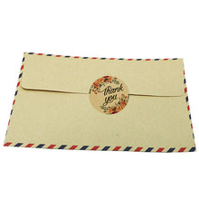 Load image into Gallery viewer, 2x500pcs Xmas Christmas 8 Kinds of Plant Color Kraft Paper Thank You Sticker Gift Label
