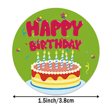 Load image into Gallery viewer, 2x500pcs Xmas Christmas  Stickers Roll Label 8 Pattern Bread Donut Happy Birthday Cake
