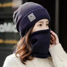 Lade das Bild in den Galerie-Viewer, Warm Winter Knit Beanie Hats Women's All-Matching Woolen Fleece-Lined Korean Style Cycling Earflaps Unisex
