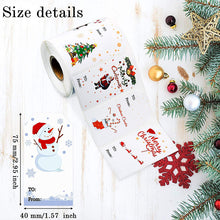 Lade das Bild in den Galerie-Viewer, 2x300pcs White Rectangle Shaped Merry Christmas Christmas Sticker Gift Label tape

