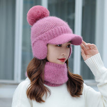 Lade das Bild in den Galerie-Viewer, Warm Winter Knit Beanie Hats Women's Korean-Style Student Wool Ear Protection Cold-Proof Unisex
