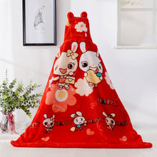 Lade das Bild in den Galerie-Viewer, Baby Blanket Cartoon Hug Blanket Double Layer Raschel Embossed Cloud Blanket Thickened Cloak
