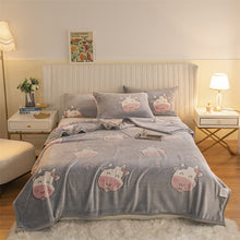 Load image into Gallery viewer, Fleece Blanket Student Nap Air Conditioning Blanket Thick Coral Fleece Bed Sheet Cover Blanket

