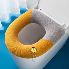 Load image into Gallery viewer, 3pcs Toilet Seat Cover Pads Thicker    Zipper Cushion Knitted Ring O-Ring Universal
