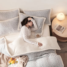 Load image into Gallery viewer, Winter Thickened Double-Layer Shell Velvet Blanket Quilt Cover Flannel Milk Fiber Fleece Cover Blanket
