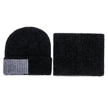 Load image into Gallery viewer, Warm Winter Knit Beanie Hats Cycling Cover Chenille Fleece-Lined Thickened Wool Scarf Unisex
