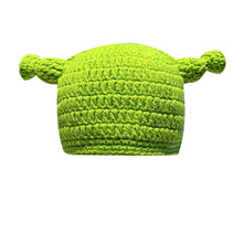 Lade das Bild in den Galerie-Viewer, Warm Winter Knit Beanie Hats 2022  Green Funny Wool Mask Head Cover Unisex
