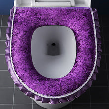 Load image into Gallery viewer, 3pcs Toilet Seat Cover Pads Household Zipper Thickening Washable    Autumn and Winter
