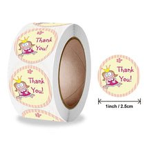 Load image into Gallery viewer, 2x500pcs Xmas Christmas  Stickers Roll Label European Blue Pink Thank You Kraft Envelope Gift
