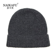 Load image into Gallery viewer, Warm Winter Knit Beanie Hats Autumn and Winter  European and American Men's Melon Skin Thermal Head Cover Women Unisex
