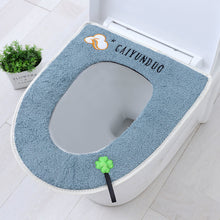 Load image into Gallery viewer, 3pcs Plus-Sized Toilet Mat Household Velcro Fastener Zipper Closestool Cushion Washable Autumn  Winter
