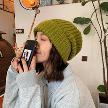 Load image into Gallery viewer, Warm Winter Knit Beanie Hats Wool Women Autumn and Winter Korean Style Fashion Brand Warm Unisex
