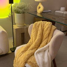 Lade das Bild in den Galerie-Viewer, Taffon Jacquard Blanket Lambswool Thickened Warm Multifunctional Composite Double Layer Cover Blanket
