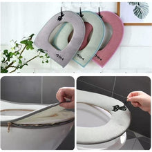 Load image into Gallery viewer, 3pcs Toilet Seat Cover Pads Winter Universal   Thick Cushion Washable

