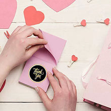 Load image into Gallery viewer, 2x500pcs Christmas Xmas Black Background Gold Word Silver Word Thank You Sticker Gift Label tape
