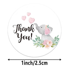 Load image into Gallery viewer, 3x500pcs Xmas Christmas Stickers Roll Label 8 Kinds of Big and Small Elephant Thank You Self- Gift Sealing
