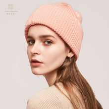 Lade das Bild in den Galerie-Viewer, Warm Winter Knit Beanie Hats Autumn and Winter Warm-Keeping and Cold-Proof Wool Smiley Face Thickened Unisex
