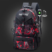 Lade das Bild in den Galerie-Viewer, Oxford Canvas Backpack Men's Hiking Backpack Outdoor Travel Backpack Middle School Student Schoolbag
