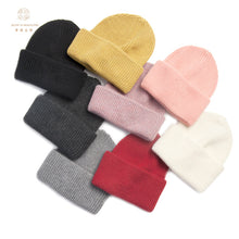 Lade das Bild in den Galerie-Viewer, Warm Winter Knit Beanie Hats Autumn and Winter Warm-Keeping and Cold-Proof Wool Smiley Face Thickened Unisex
