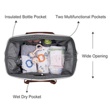 Lade das Bild in den Galerie-Viewer, Diaper Bags Mommy Bag 3-Piece Set Travel Portable Maternity Package Thermal Insulation Large Capacity
