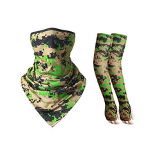 Load image into Gallery viewer, 1 Piece Triangular Binder 1 Pair Sleeves Sunscreen Ice Silk Bandana Set Summer Face Mask
