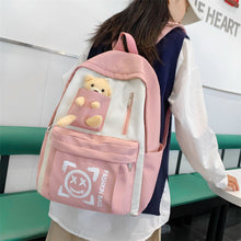 Load image into Gallery viewer, Backpack Casual Simple Women  Fresh Cute Fashion Junior High School shoulder bag
