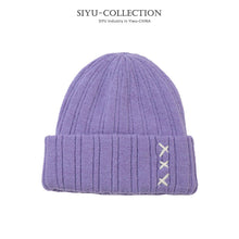 Lade das Bild in den Galerie-Viewer, Warm Winter Knit Beanie Hats  Wool Women Korean Style Autumn and Winter Solid Color Warm Outdoor Male Unisex
