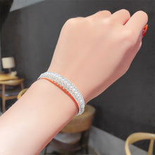 Load image into Gallery viewer, 2PCs Simple Double Layer Pearl Rhinestone Bracelet Christmas Children&#39;s Day Gifts for Girls
