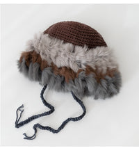 Load image into Gallery viewer, Warm Winter Knit Beanie Hats Thickened Autumn and Winter Women Real Rabbit Wool Fur Toe Cap Warm Unisex
