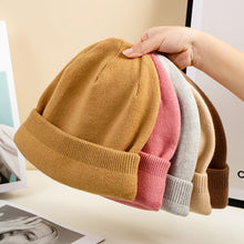 Lade das Bild in den Galerie-Viewer, Warm Winter Knit Beanie Hats All-Matching Woolen Cashmere Ear Protection Solid Color Leisure Pullover Unisex
