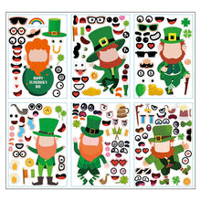 Load image into Gallery viewer, 2x500pcs Christmas Xmas St. Patrick&#39;s Day St. Patrick&#39;s Day Irish Elf Puzzle Stickers tape
